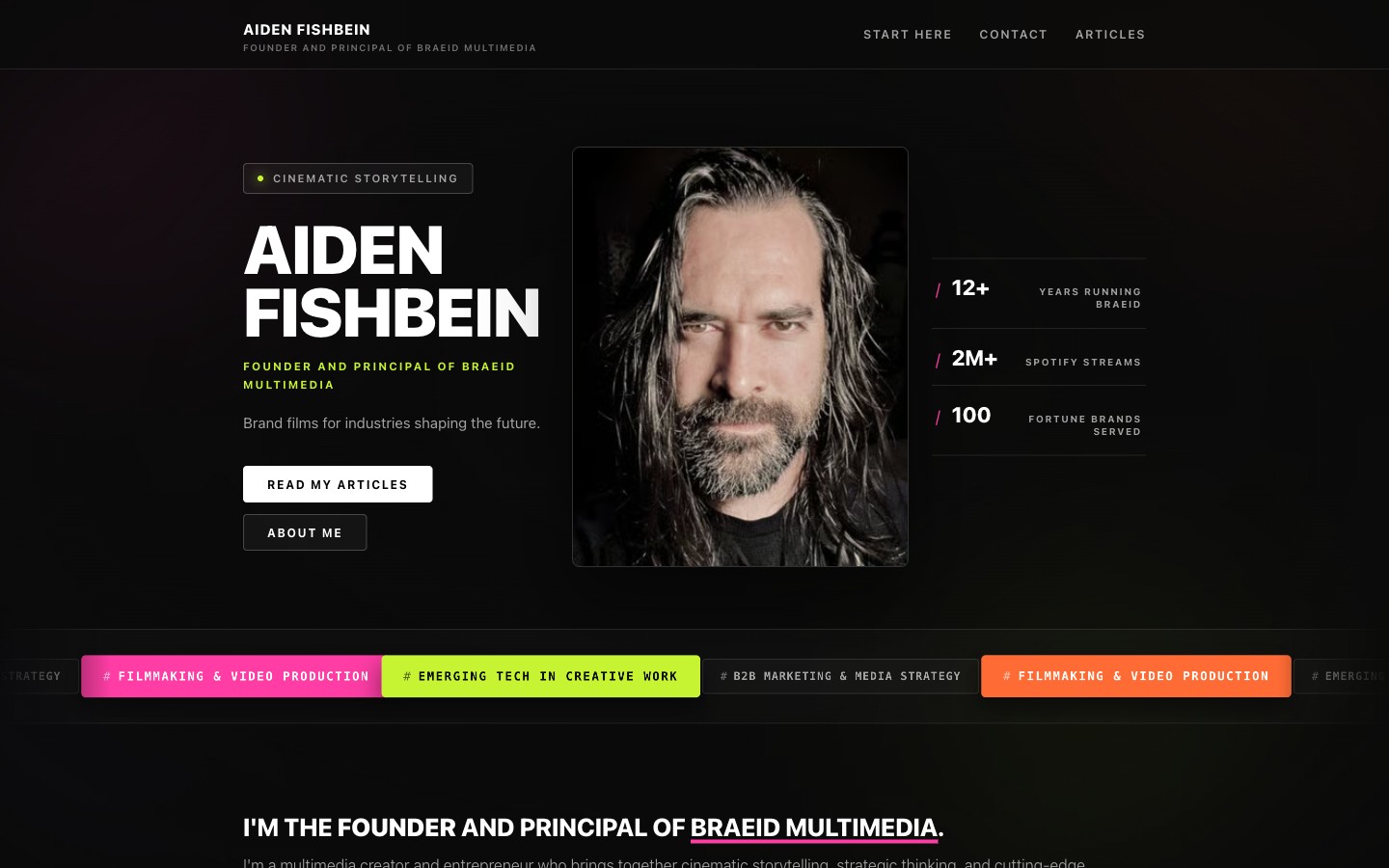 Brutalist theme - a raw structure personal website design