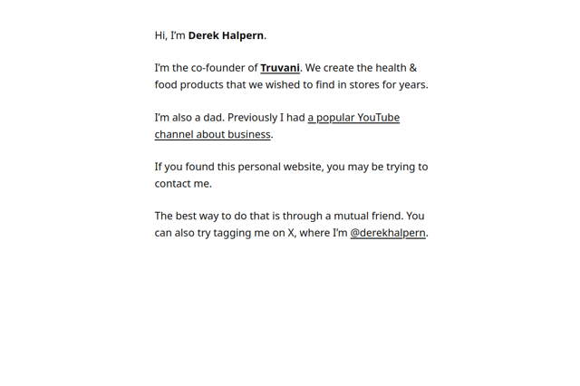 derekhalpern.com screenshot