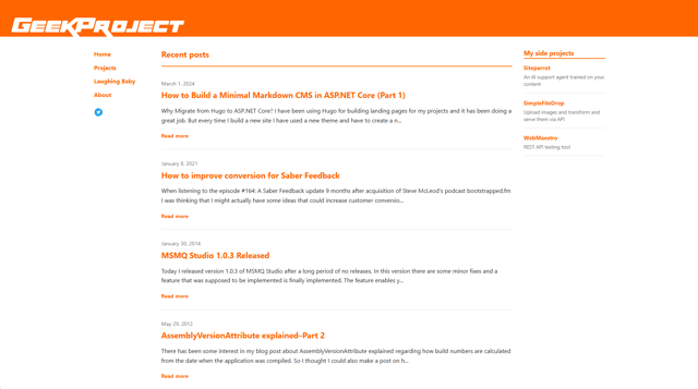 geekproject.com screenshot
