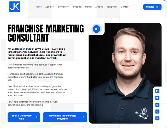 joelkleber.com screenshot
