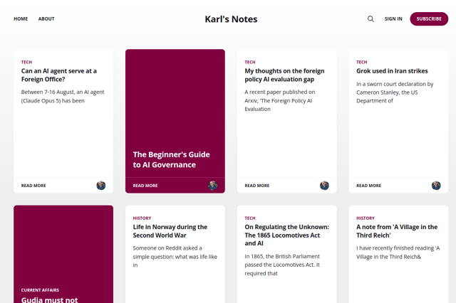 karlsnotes.com screenshot