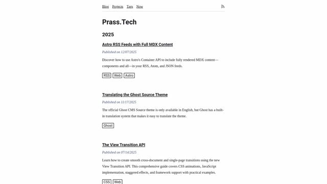 prass.tech screenshot