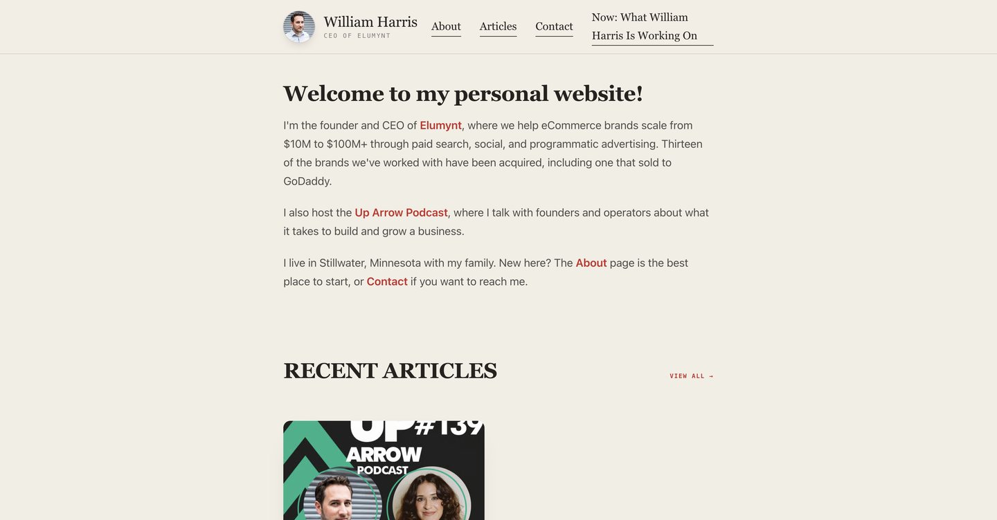 Classic theme - a timeless professional personal website design