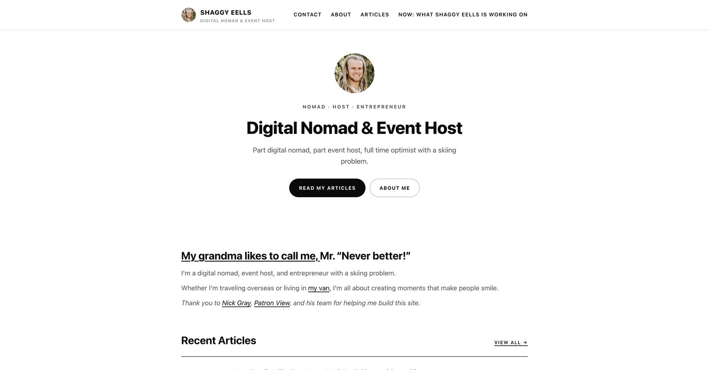 Simplicity theme - a minimal personal website design